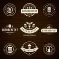 Beer festival Oktoberfest celebrations labels