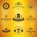 Beer festival Oktoberfest labels, badges and logos