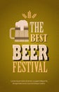 Beer festival Oktoberfest party celebration concept lettering greeting card or flyer vertical banner Royalty Free Stock Photo