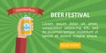 Beer festival poster or flyer template. Royalty Free Stock Photo