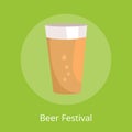 Beer Festival Poster with Icon of Full Pint Glass