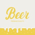 Beer festival poster. Lager beer background. Royalty Free Stock Photo