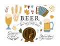 Beer festival vector illustration. Oktoberfest