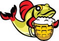 Beer Fish Royalty Free Stock Photo