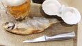 Beer with fish Royalty Free Stock Photo