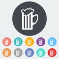 Beer flat icon Royalty Free Stock Photo