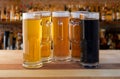 Beer flight Royalty Free Stock Photo