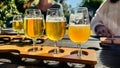 Beer flights over lunch in the Swan Valley, Perth