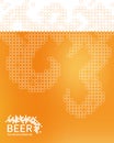 Beer foam background, stylized bubble. Vector