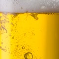 Beer with foam and bubbels Royalty Free Stock Photo