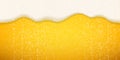 Beer foam bubbles background. Vector realistic beer foam sparkling bubbles Royalty Free Stock Photo