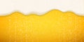 Beer foam bubbles background. Vector seamless realistic craft beer flowing foam with sparkling bubbles Royalty Free Stock Photo