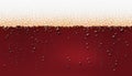 Beer foam and bubbles of dark ale background