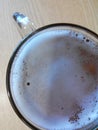 Beer foam in a glass