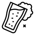 Beer foam icon outline vector. Brewery alcohol