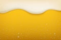 Beer foam. Realistic craft beer bubbles condensate and flowing foam, beer festival and party poster background. Vector Royalty Free Stock Photo