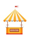 Beer and Food Festival Tent Vector Illustration