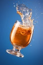 drink beer splash foam gradient background cold glass bubble alcohol full. Generative AI. Royalty Free Stock Photo