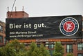 Beer Garden Advertisement in Downtown Atlanta, Georgia Royalty Free Stock Photo