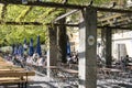 Beer garden Hofbrauhaus in Botanical Park, Munich