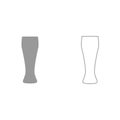 Beer glass it is black icon .