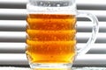 Beer glass blinds sunlight D