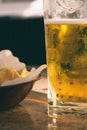 Beer in a glass brot enjoy your meal