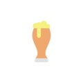 Beer glass colored icon. Simple colored element illustration. Beer glass concept symbol design from Bar set. Can be used Royalty Free Stock Photo