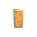 beer glass colored sketch style icon. Element of beer icon for mobile concept and web apps. Hand drawn beer glass icon can be used Royalty Free Stock Photo