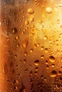 Beer Glass Condensation Texture Background, Cold Wine Bottle Mockup, Golden Bubbles Royalty Free Stock Photo