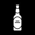 Beer glass dark mode glyph icon