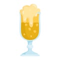 Beer glass drink foam isolated icon over white background Royalty Free Stock Photo