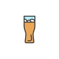 Beer glass filled outline icon Royalty Free Stock Photo