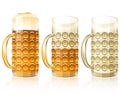 Beer Glass Full Half Empty Set Royalty Free Stock Photo