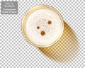 Beer Glass Mug Foam Top View Oktoberfest Isolated Transparent Background Royalty Free Stock Photo