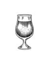 Beer glass, mug of oktoberfest. Engraved in ink hand drawn in old sketch and vintage style for web, invitation to party Royalty Free Stock Photo