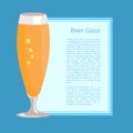 Beer Glass Pilsner Poster Vector Illustration