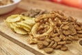 Beer glass and snacks Royalty Free Stock Photo