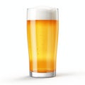 Realistic Lager Cup Mock Up On White Background