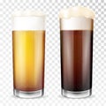 Beer glass. Transparent cup. Royalty Free Stock Photo