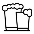 Beer glasses icon outline vector. Glass mug Royalty Free Stock Photo