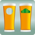 Beer glasses. Mug full with blond beer and foam. Royalty Free Stock Photo