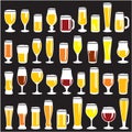 Beer glasses set Royalty Free Stock Photo