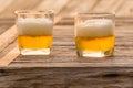 Beer in a glass with evening light Royalty Free Stock Photo