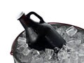 Beer Growler in Ice Bucket Royalty Free Stock Photo