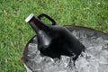 Beer Growler in Ice Bucket Royalty Free Stock Photo