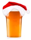 Beer and hat of Santa Claus