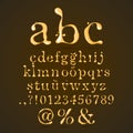 Beer, Honey and Caramel Alphabet Lower Case