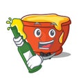 With beer honey character cartoon style