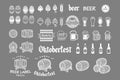 Beer icon chalkboard set - labels, posters, signs, banners, vector design symbols.